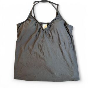 Anne Cole Women's Black Padded Tankini Top (no underwire) Size XL